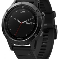 Спортивные часы Garmin Fenix 5 Sapphire с черным ремешком черный